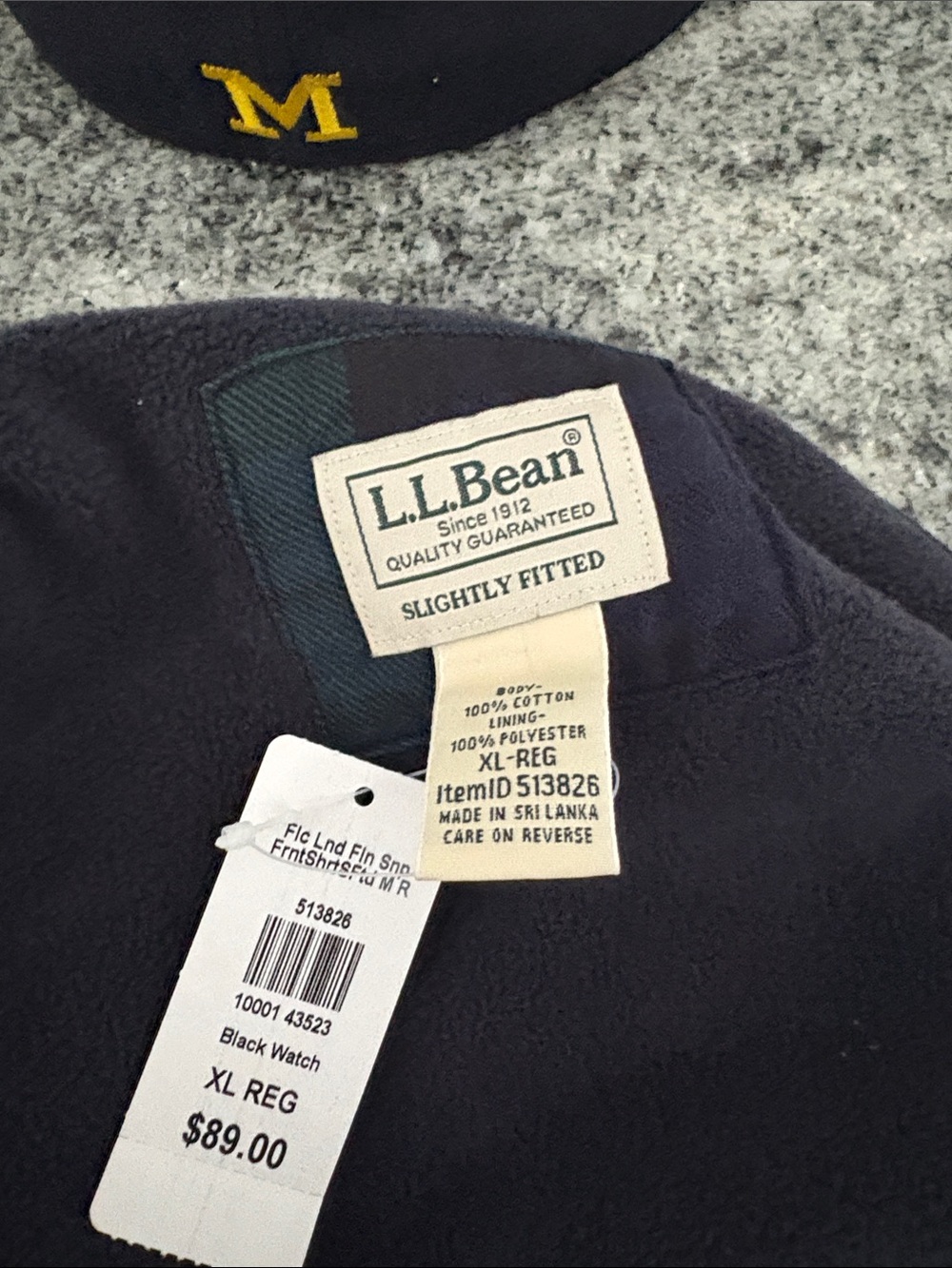 L.L. Bean Men's Slightly Fitted Jacket in Black Watch Plaid